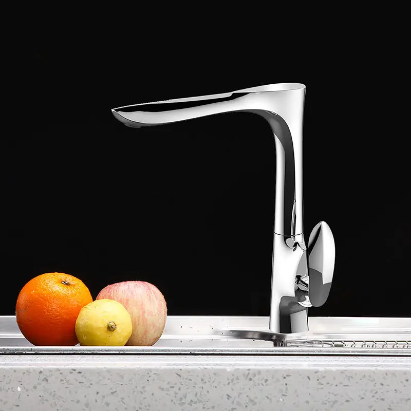 

Kitchen Faucets Single Handle Kitchen Tap Single Hole Swivel 360 Degree Water Mixer Tap Black/Chrome/Gold/Rose Gold/White