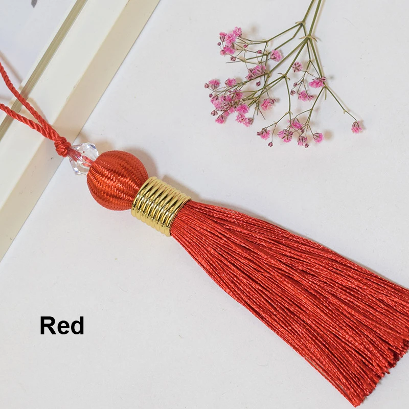 2pcs/lot 10cm Ball Tassel with Hanging Rope Silk Sewing Tassel Trim Decorative Key Tassel for Curtain Home Decoration