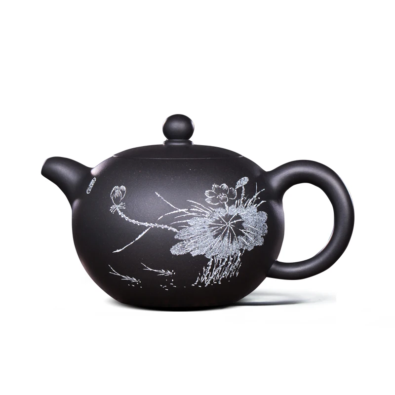 |high-end! Famous craftsman Zisha teapot Yixing black clay Kungfu teapot handmade tea set tea tasting new products