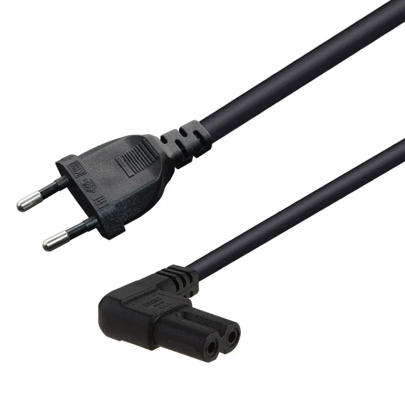 Cord Cable Lead for TV Printers Cameras PS4 PS3 1m/2m/3m/5m EU 2-prong to Figure 8 C7 Right Angled EU Euro AC Power