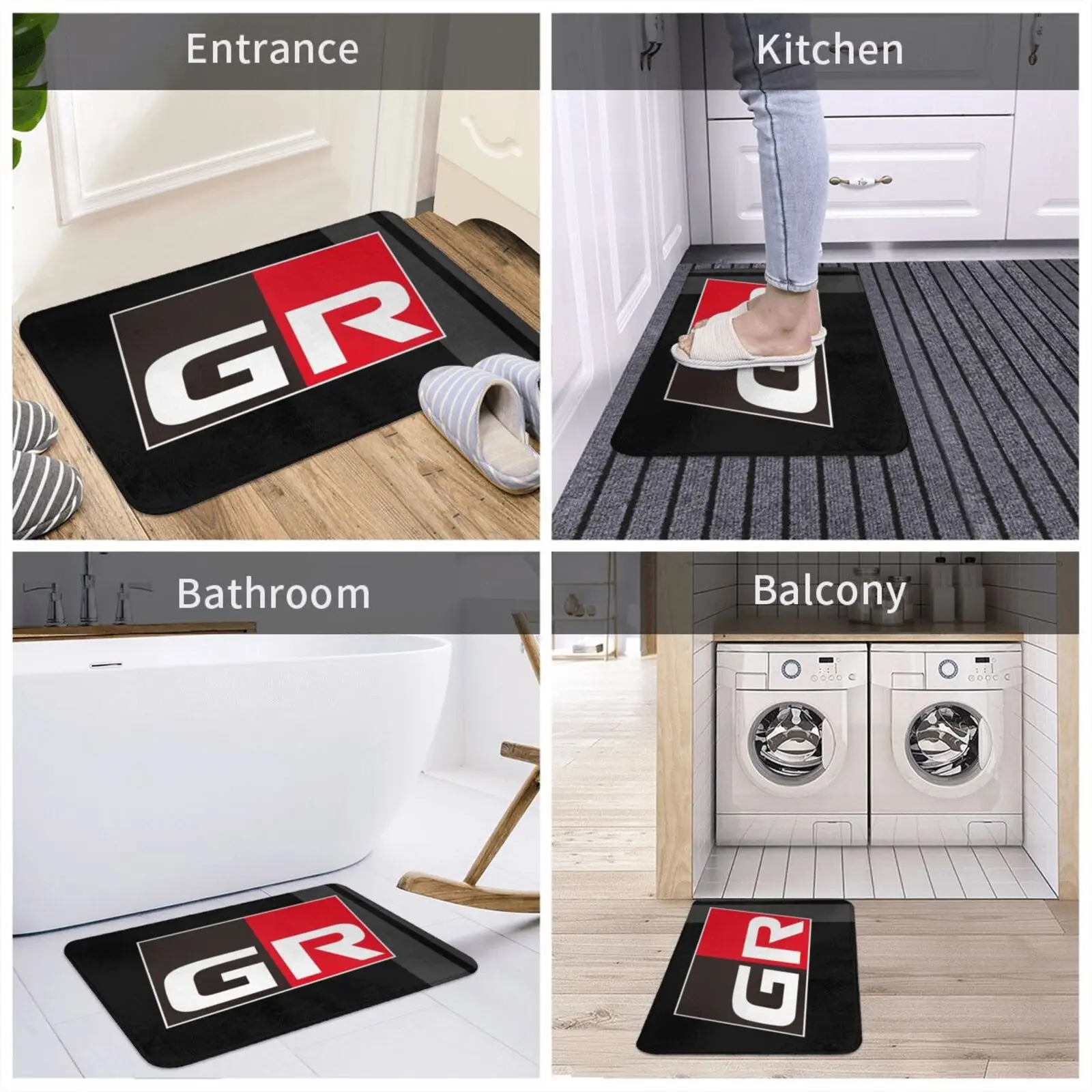 Gr Yaris Gazoo Racing A91 Racing Stripes Entrance Door Mat Bath Mat Rug Kitschvalentine Red Heart Romantic Holiday Romance