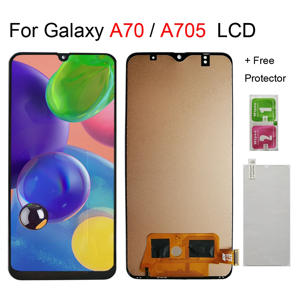 

100% test A70 lcd For Samsung galaxy A70 2019 A705 A705F SM-A705F Display Touch Screen Digitizer Assembly Replacement Parts