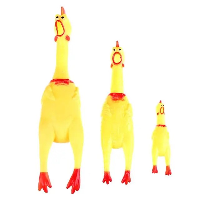 200pcs Squeaky Chew Toy For Dogs Puppy Screaming Rubber Chicken Toy New Cartoon Cleaning Teeth Accessory#83216