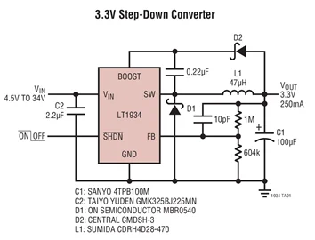 LT1934ES6 LT1934ES6-1 LT1934 - Micropower Step-Down Switching Regulators