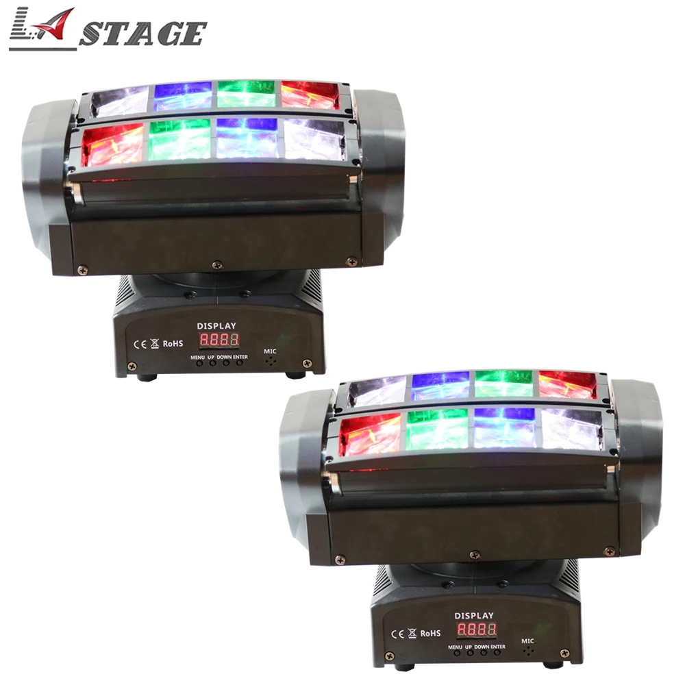 Moving Head Light Mini LED Spider 8x3W Beam Light For Disco Stage Show DMX512 7 Channel for Disco DJ Theater Disco