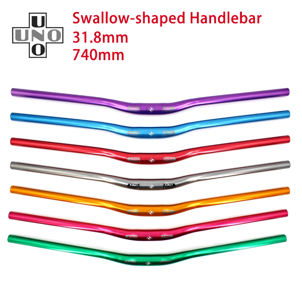 UNO MTB Bicycle Handlebar Aluminium Alloy AM DH Enduro FR Handlebar 740/780mm*31.8mm Rise MTB Handle bar 7 Color Bicycle Power