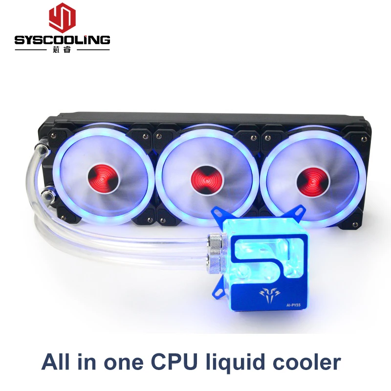 

Syscooling all in one water cooling AIO Intel CPU liquid cooler 5V RGB support copper radiator AMD PC water cooling kit