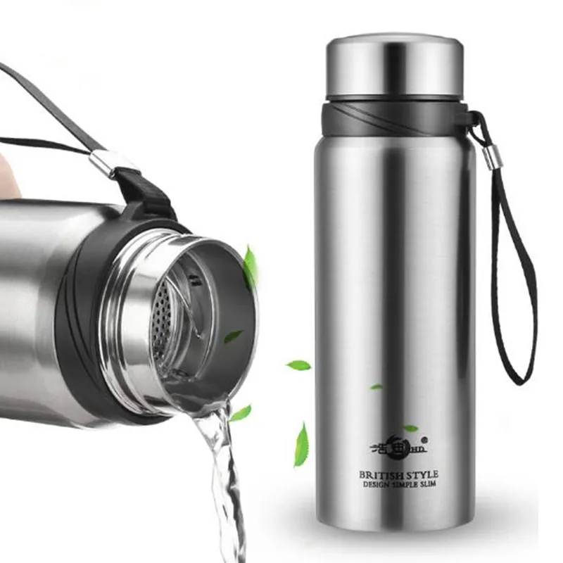 Large Capacity Double Stainless Steel Thermos for Water, Vacuum Flask, Insulated Thermo with Tea Infuser, 700 /1000 ml/1200ml