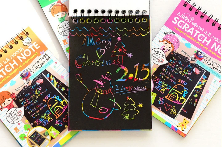 1pcs/set Magic Rainbow Drawing Board Paper Colorful Scratch Art Paper Card Set Kids learning Drawing Education Toy