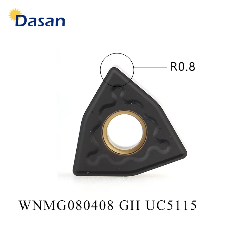 10 قطعة WNMG080408 GH UC5115 كربيد WNMG080404 CNC مخرطة تحول عالية الجودة شفرة أداة القاطع لوحة للمعادن الحديد الزهر