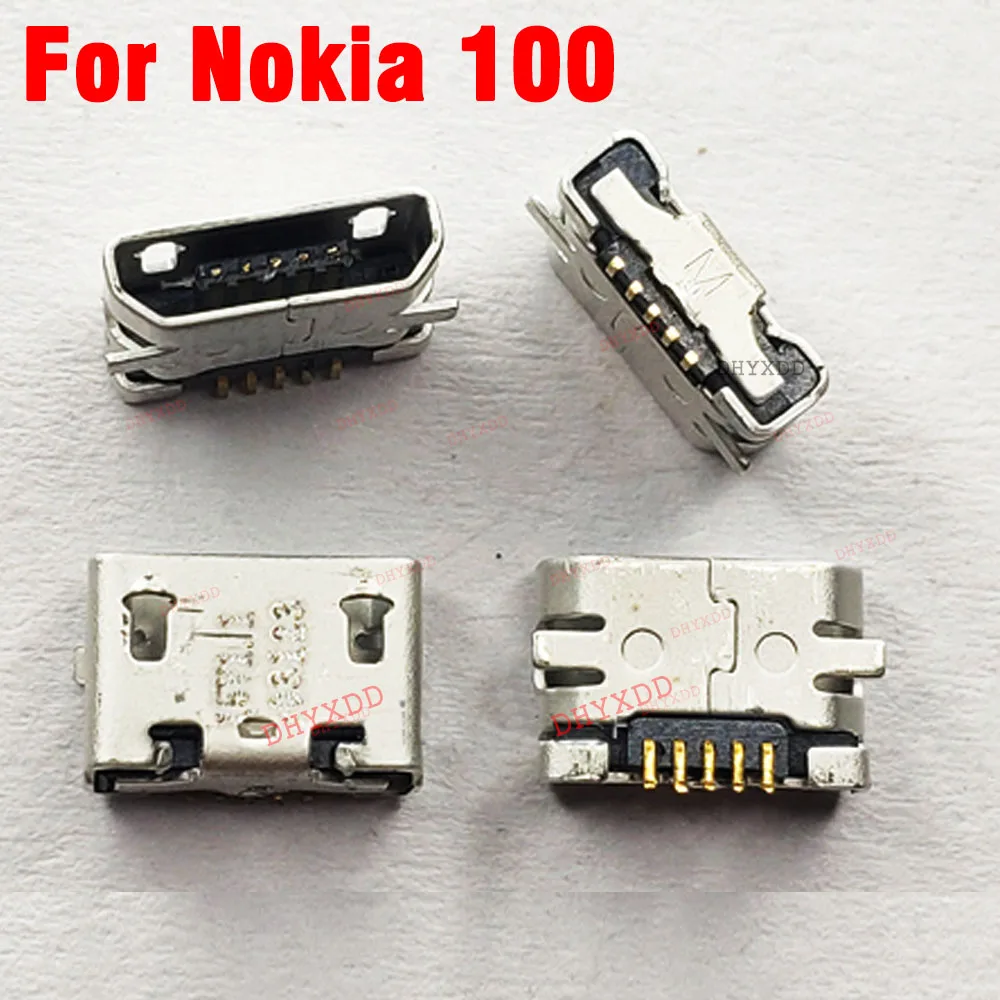 50pcs Charge Connector Micro Usb Jack Socket Charging Port For Nokia 207 208 220 Dual SIM 230 Asha 500 503 Asha 710 Lumia