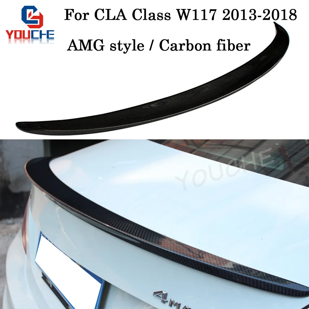 

Задний спойлер W117 AMG из углеродного волокна, крыло багажника для Mercedes 2013-2018 CLA180 CLA 200 CLA250 CLA45, крышка багажника 4-дверного седана