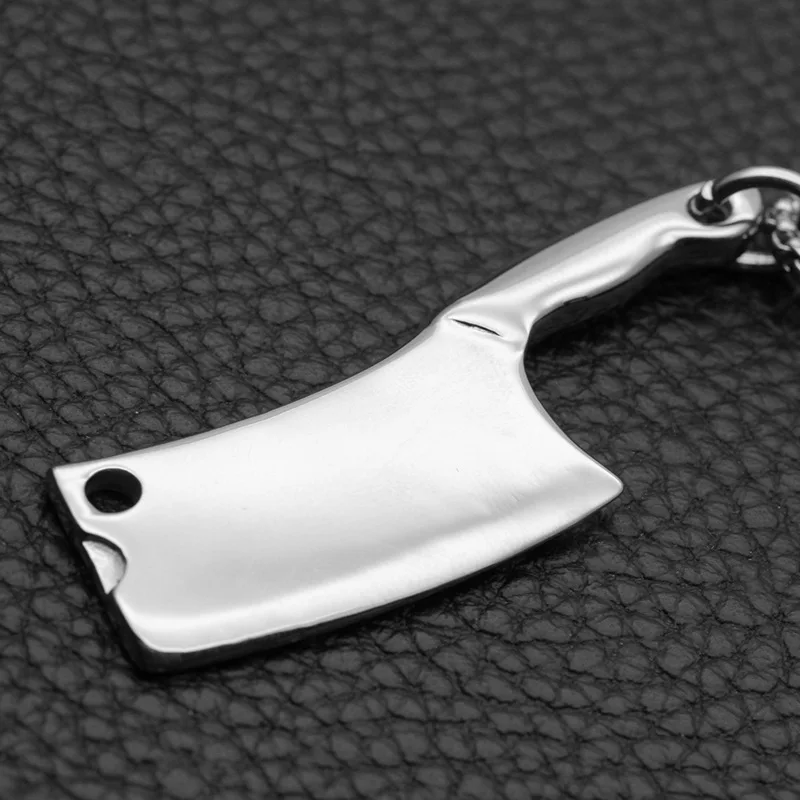 Hip Hop High Polished 316L Stainless Steel Blade Chef Kitchen Knife Pendant Necklace for Men Women Jewelry