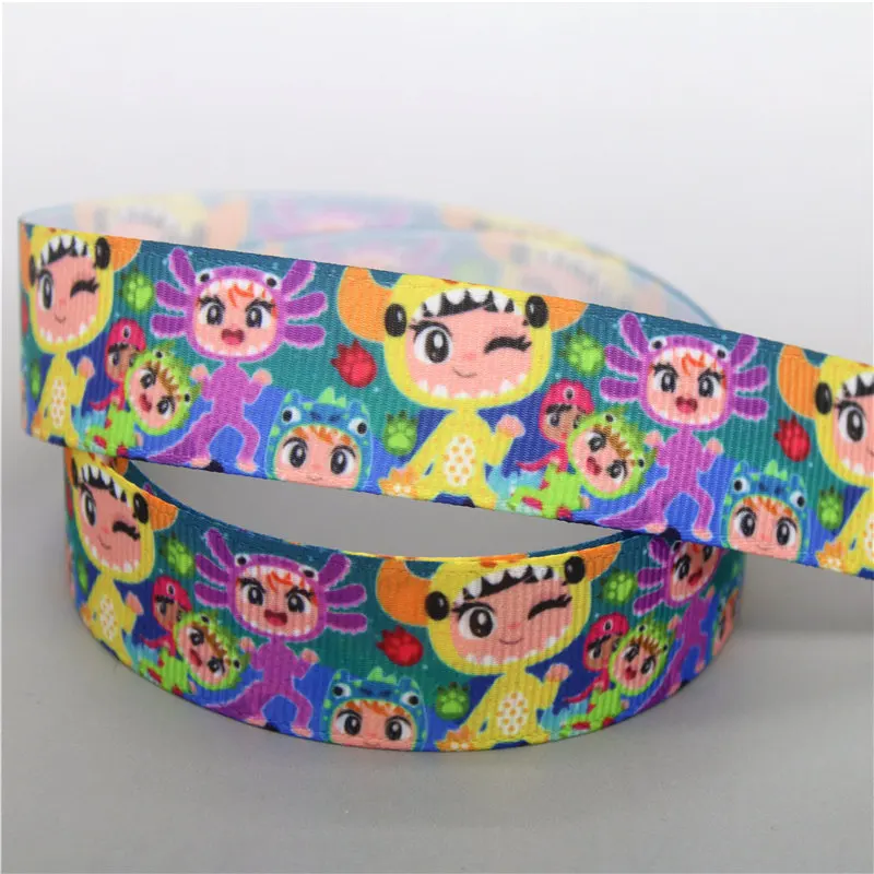 DUWES 50yards cartoon Printed Grosgrain Ribbon Accessory Hairbow Headwear Decoration DIY Wholesale OEM D1250