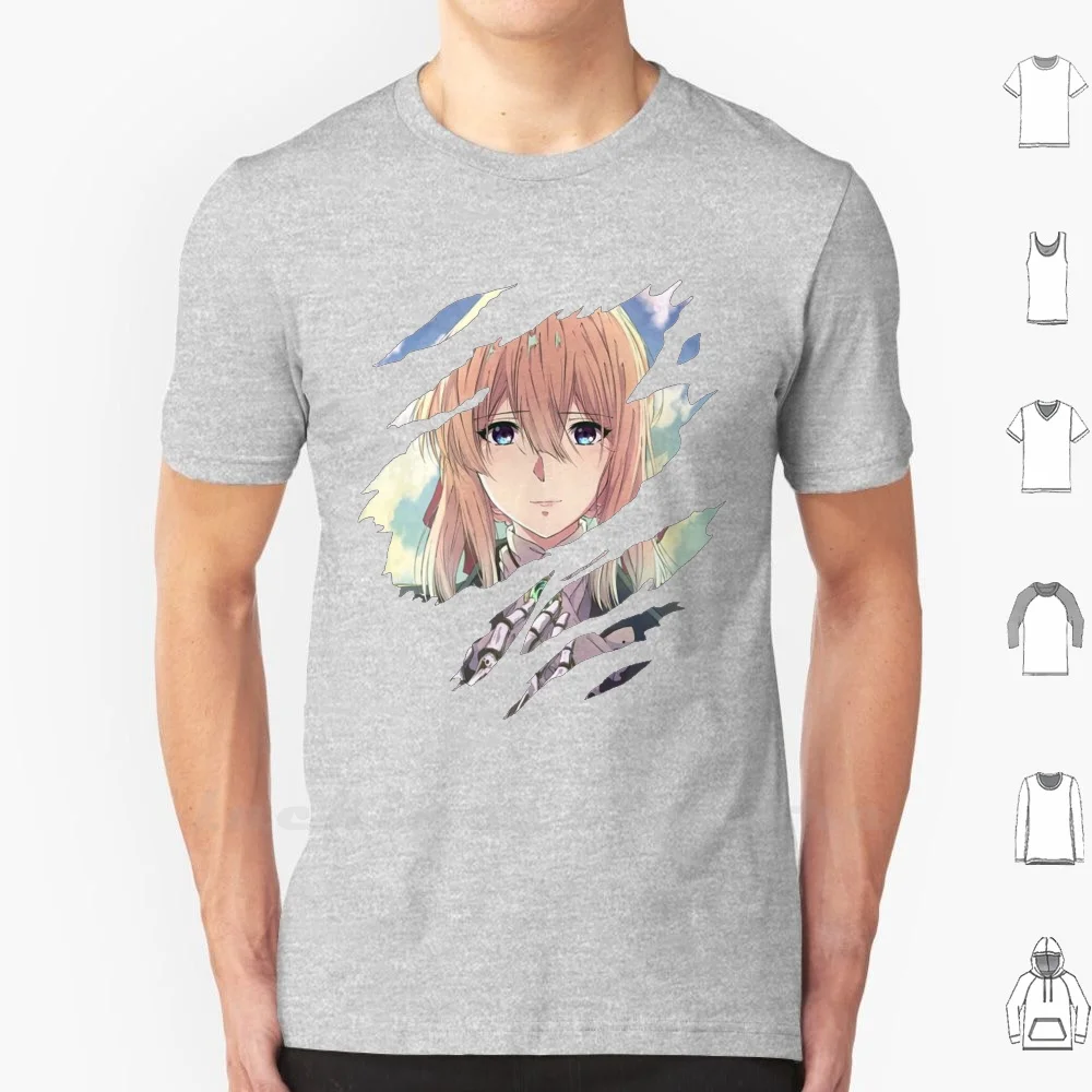 Violet Evergarden T Shirt 6Xl Cotton Big Size Violet Evergarden Anime Manga Violet Evergarden Violet Evergarden Anime Gilbert