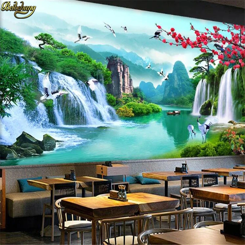 

beibehang waterfall wallpaper bedroom wall landscape custom photo 3d mural wall paper modern wallpaper Art background wallpapers