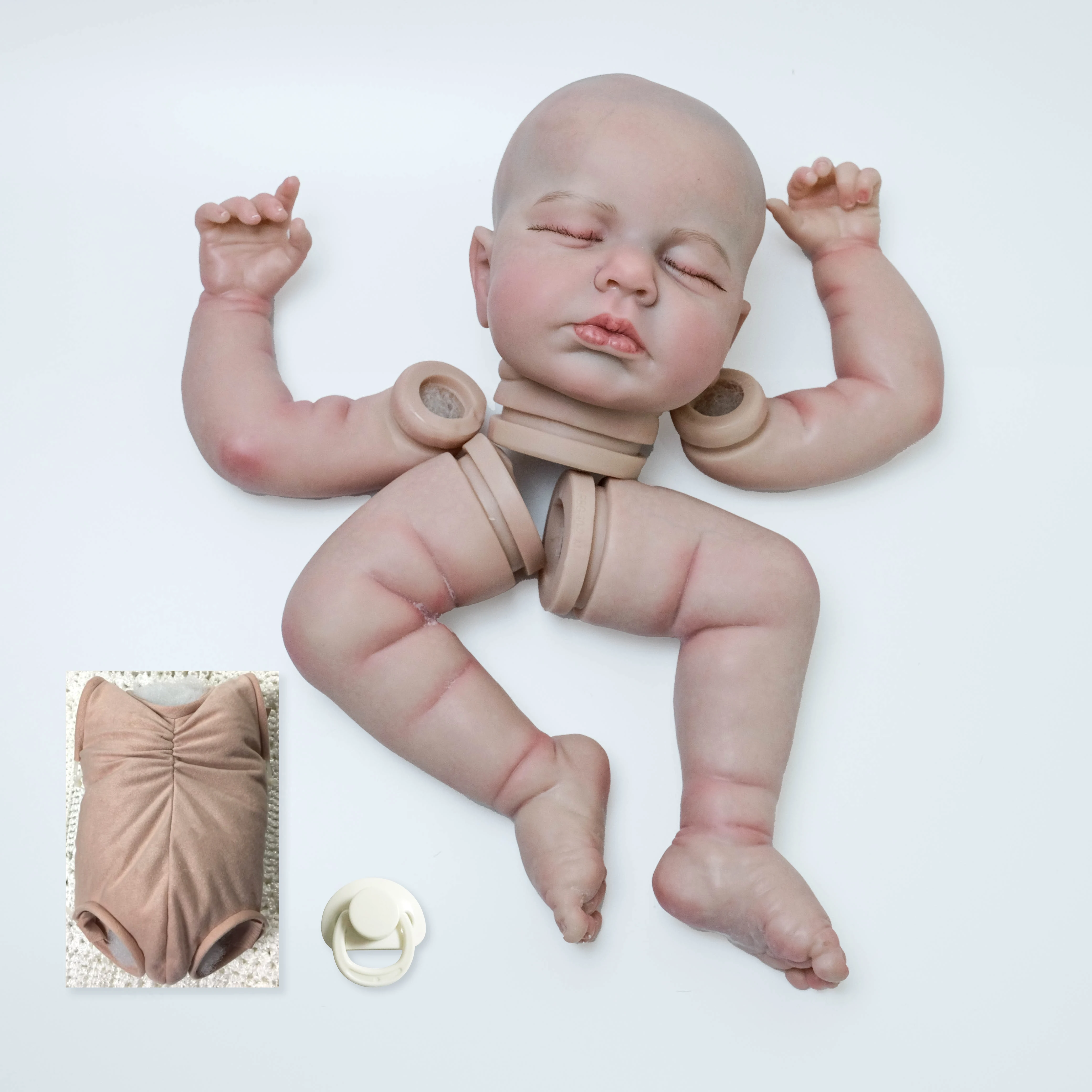 

NPK 19inch Lifelike Finished Doll Kit Loulou Detailed Painting Extra Body Included Realistic Vein Structure