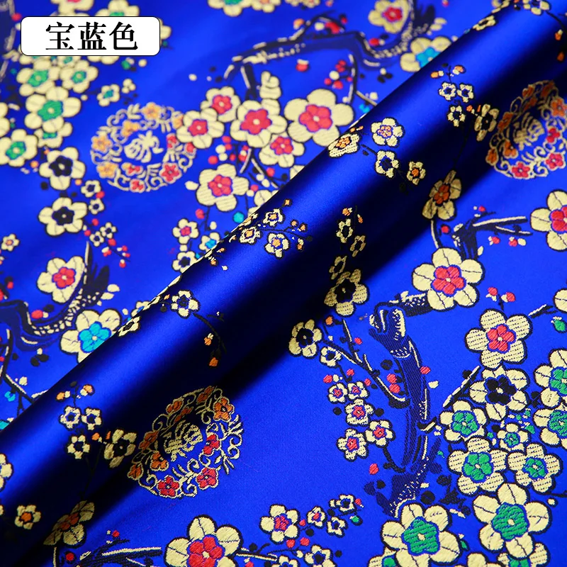 75cm Satin Clothing Fabrics Brocade Jacquard telas por metro Sewing Curtain Tablecloth Package DIY Needlework Material