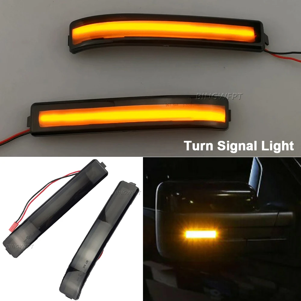 Luzes laterais dinâmicas do sinal da volta do espelho do diodo emissor de luz para ford f150 F-150 2009-2014 svt raptor 2010-2014 indicador sequencial do pisca-pisca da lâmpada