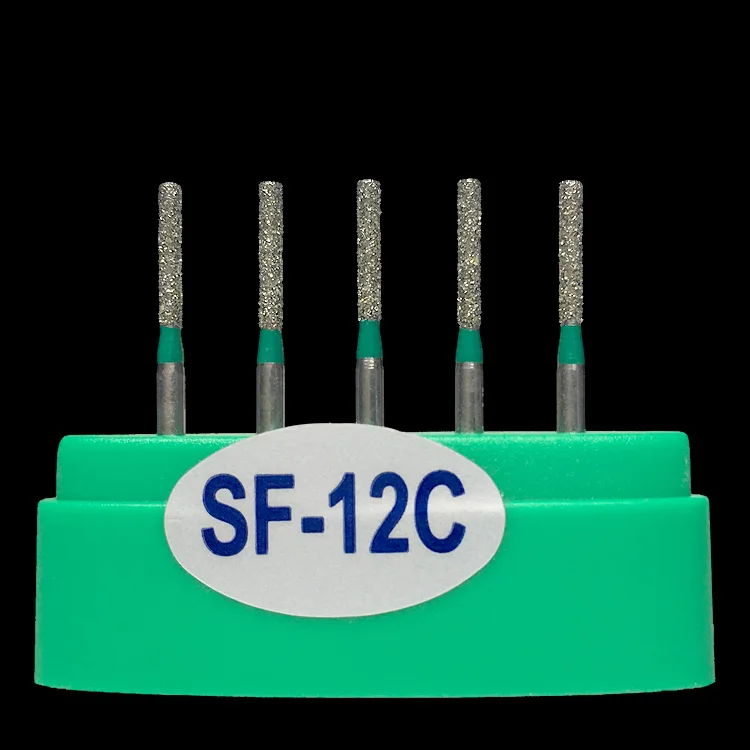 100Pcs Dental Diamond Burs Medium FG Bur สำหรับ Handpiece ความเร็วสูง SF-11, SF-12C ,SF-41,SF-21