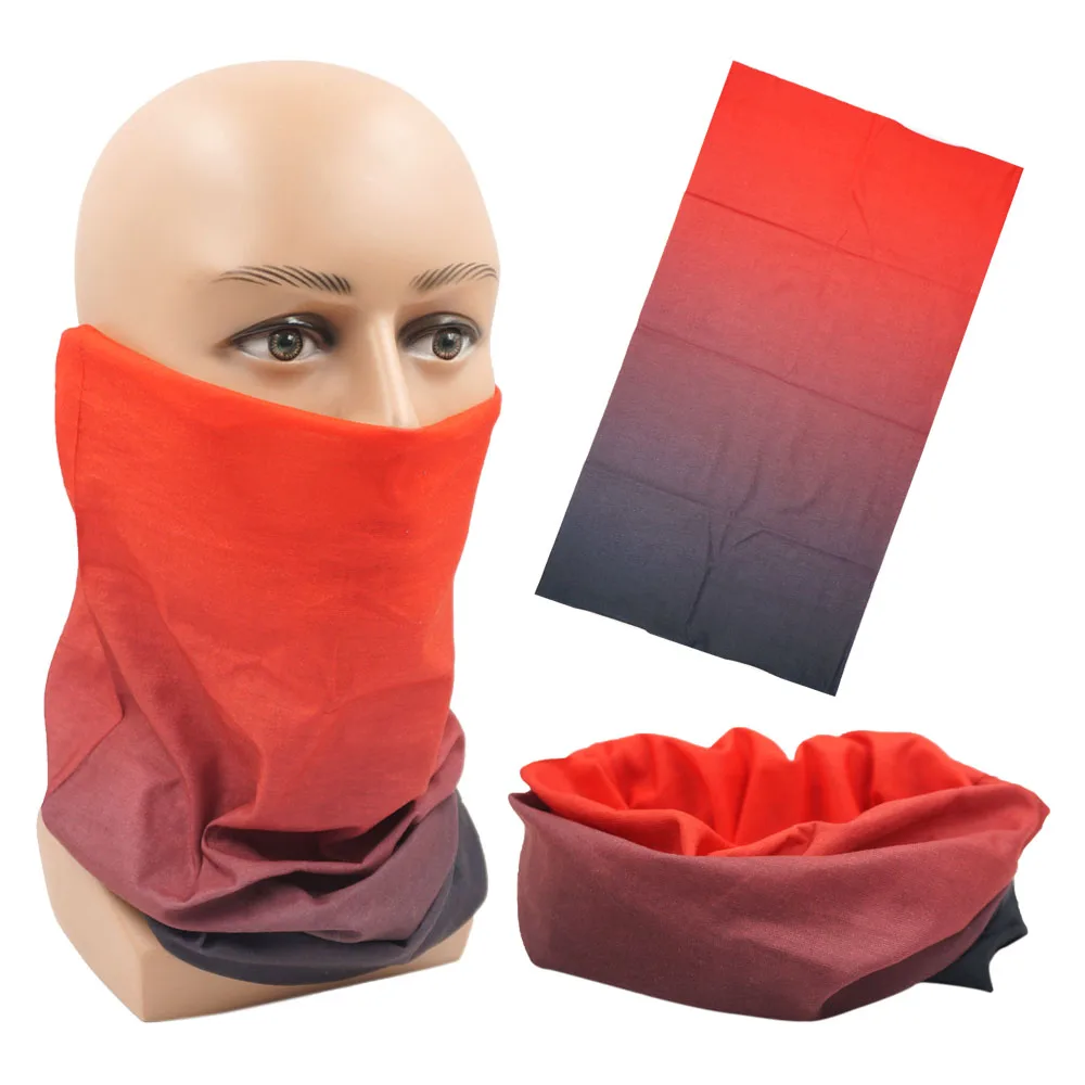 Gradient Candy Color Seamless Bandana Ombre Outdoor Riding Scarf Neck Gaiter Tube Hiking Cycling Headwrap Headband Man Woman