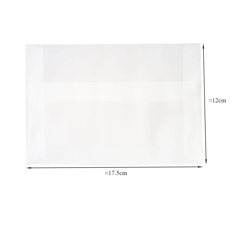 Enveloppes blanches translucides, en vélin, multifonction, carte pour anniversaire ou mariage, avec autocollant type sceau de cire, 100 pièces/lot,