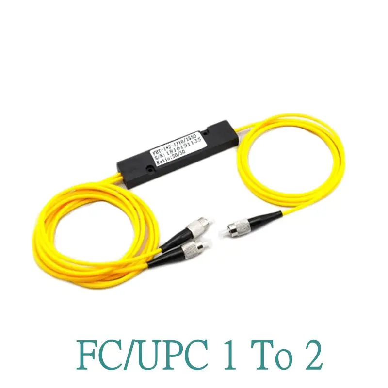 2M PLC Splitter SC LC FC UPC 1X2 PLC Singlemode Fiber Optical Splitter 1 To 2 SC/UPC PCL Splitter computer Y cable sleeve cable