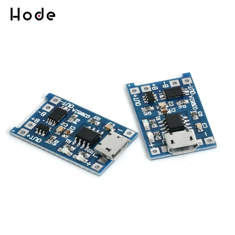 5 pièces MICRO USB 1a 5V charge de batterie au Lithium + Protection dans un Module de carte