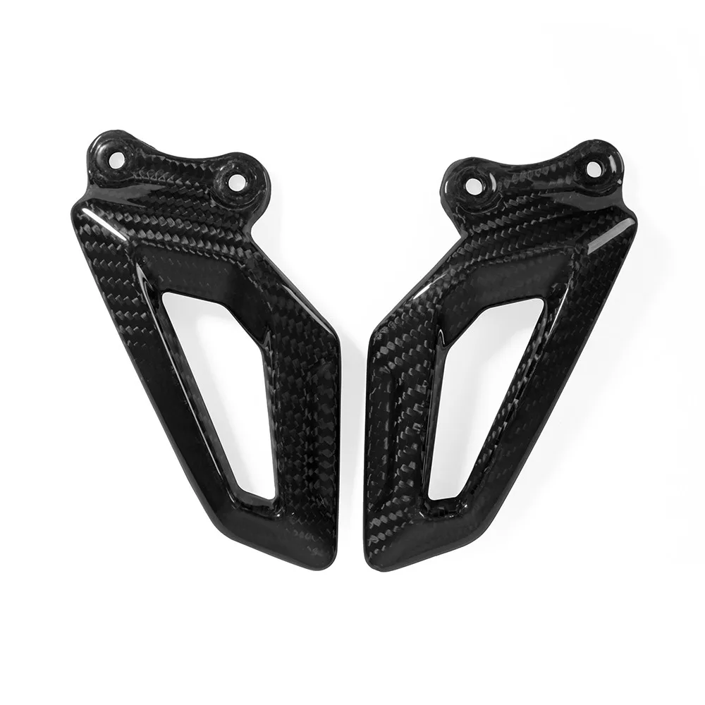 

New Motorcycle Heel Plate Guards Cover Rearset Parts Carbon Fiber Twill Weave Gloss For S1000RR S 1000 RR S 1000RR 2019 2020