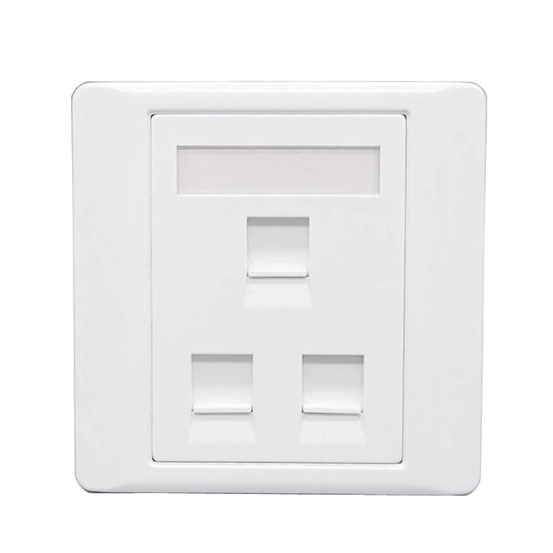 3 Ports CAT.8 LAN Socket With 40Gbps Fast Speed Ethernet Plug CAT8 RJ45 Keystone Jack Face Panel 86x86mm