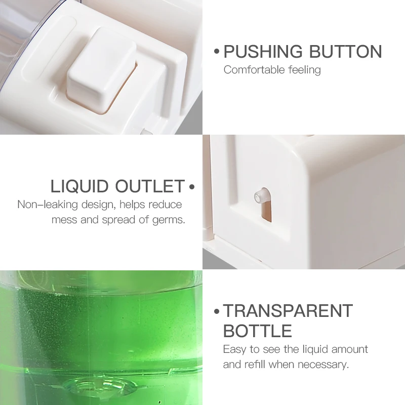 SVAVO ثلاثة صف موزع الصابون الحائط 3*500 مللي حمام الفندق المنزلية صابون اليد شامبو استحمام جل الاستحمام