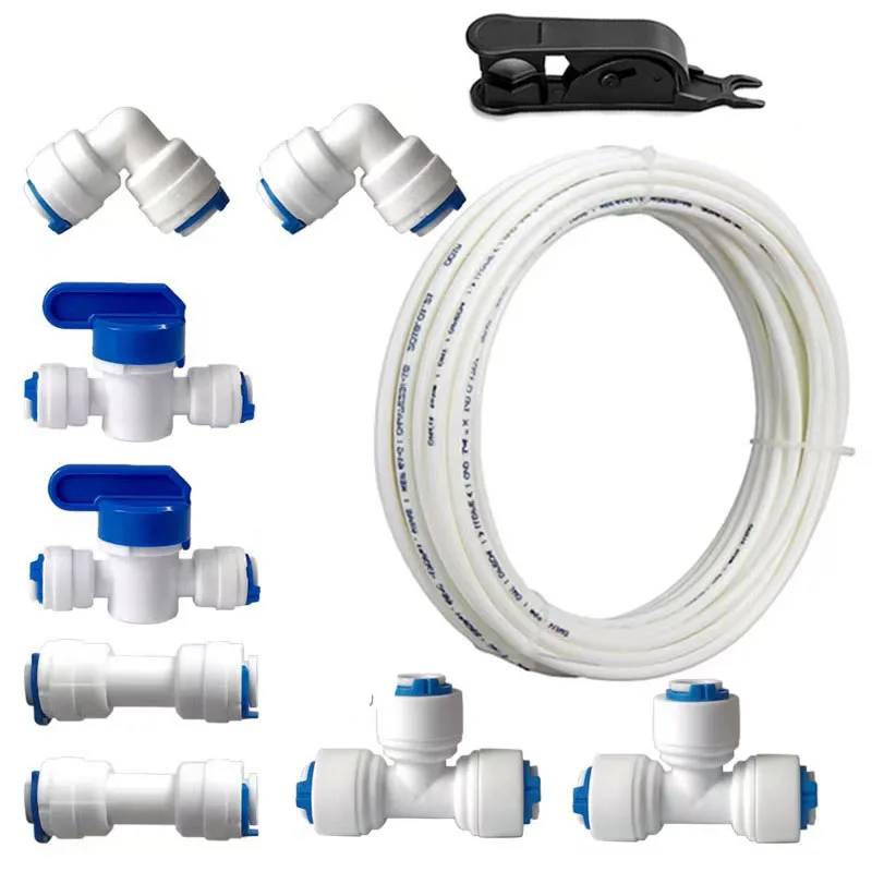 Water Supply Hose and Inline Shut-off Valve Water Tube Refrigerator Connectors Kit for Water Filter System Pipe fitting10-20M