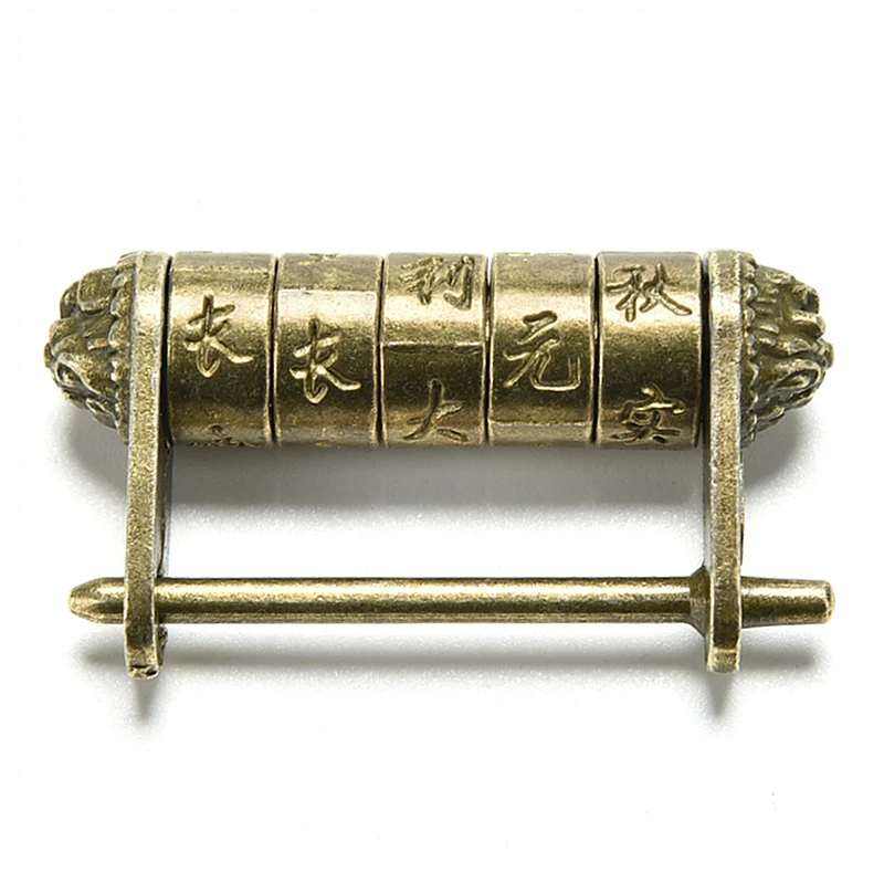 Cổ Vintage Hợp Kim Kẽm Trung Quốc Phong Cách Cũ Khóa Trang Sức Ngực Hộp Mã Khóa Mật Khẩu Khóa Móc Gài Cho Gỗ Vali Tủ Ngăn Kéo