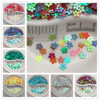 Flower Shape PVC Loose Sequins, Glitter Paillettes for Nail Art, Manicure, Sewing, Wedding Decoration, Confetti, 20g, 5mm