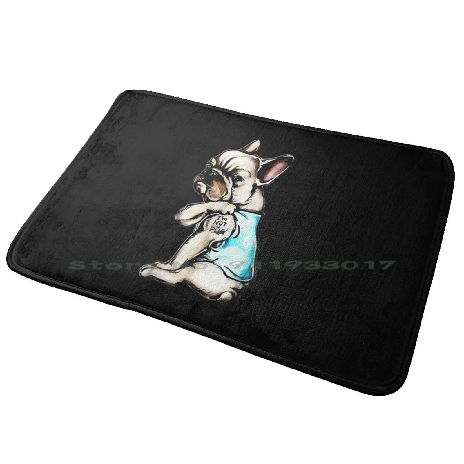 Funny Frenchie I M Not Pug Entrance Door Mat Bath Mat Rug Mythical Japanese Culture Yokai Monster Fables And Folklore Alaizabel