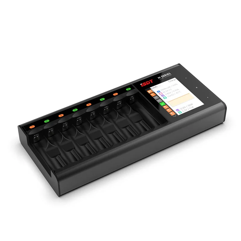 ISDT N8 LCD Display Universal Battery Charger,8-Slot Speedy Smart Battery Fast Charger for Rechargeable Batteries AA AAA Li-lon thumbnail 4