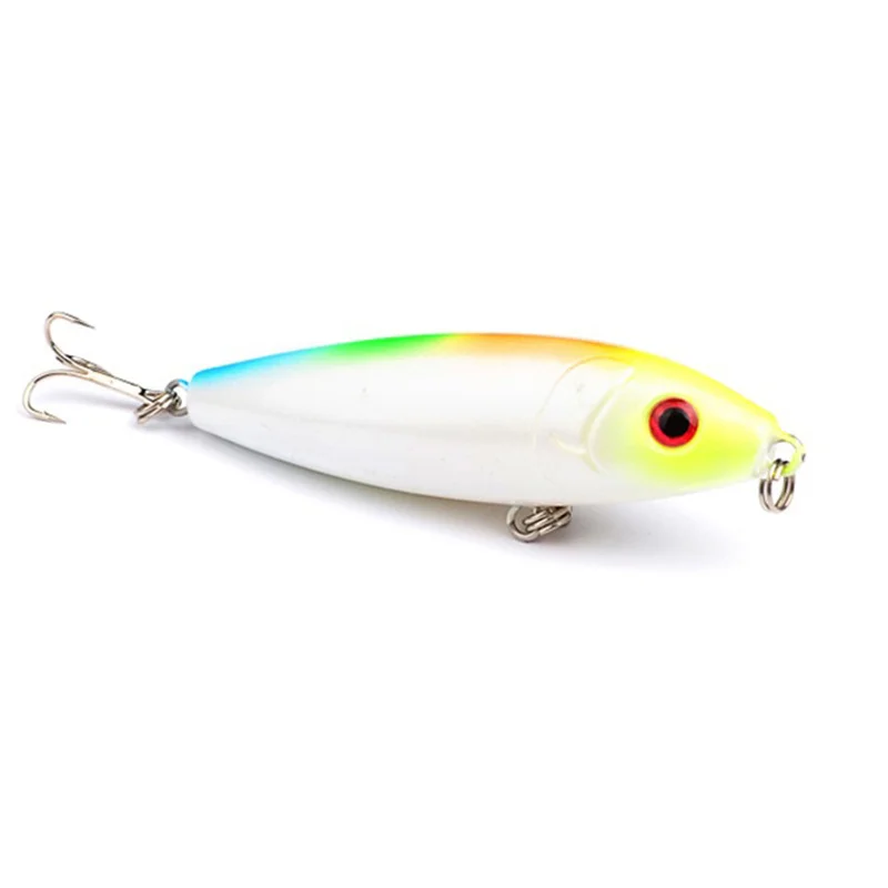 HiUmi 8PC fishing tackle 2015 Hot 3D Minnow Lure 8 color Fishing lure 12g 8cm High Quality Fishing Bait With 6# Hook DW1037