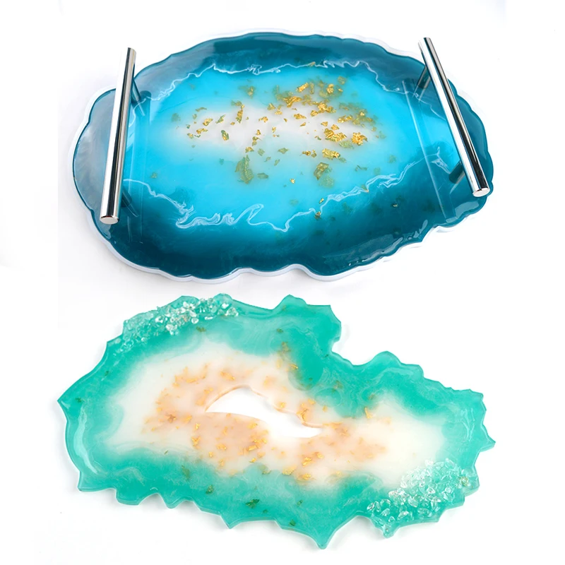 DIY Irregular Tray Mold Resin Silicone Geode Coaster Molde Resina Epoxy Plateau Moule Silicona Resine For Handmade Craft Art