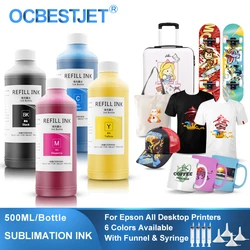 500ML For Epson L1800 ET-2720 ET-2760 ET-2750 ET-15000 ET-4700 3760 WF-7710 WF-7720 WF-7210 All Desktop Printer Sublimation Ink