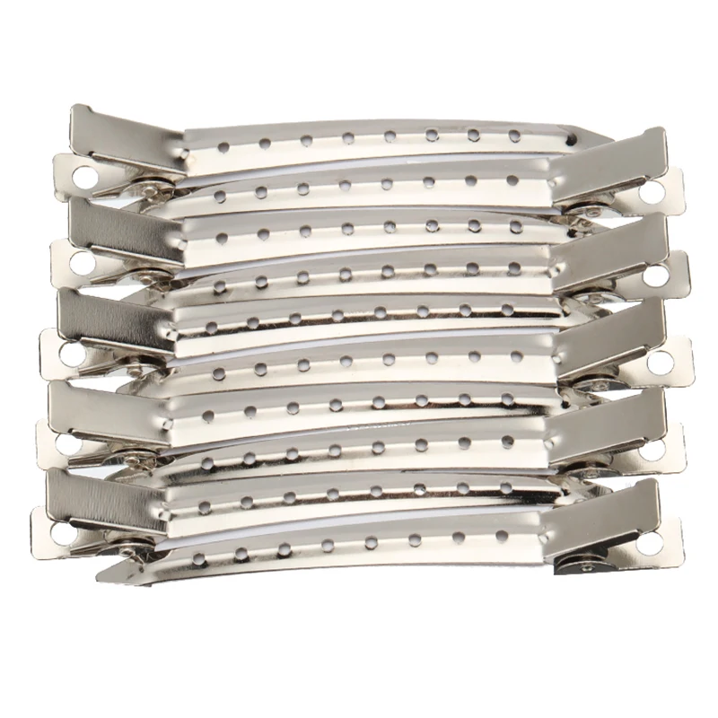 10/12PCS Stainless Steel Hair Clip Salon Hairdressing Duck Mouth Hairdresser Clips Hair Hairdressing Sectioning Clamp