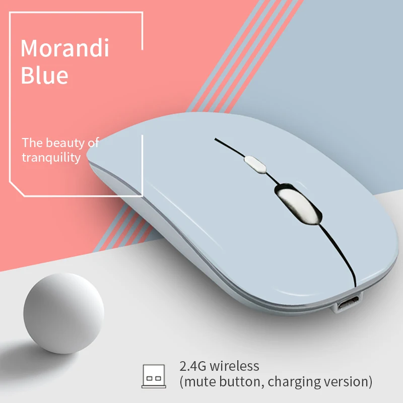 充電式ワイヤレス光学式マウス,1600 dpi,超薄型,2.4ghz,usb,デスクトップおよびラップトップ用の人間工学に基づいたサイレントデバイス