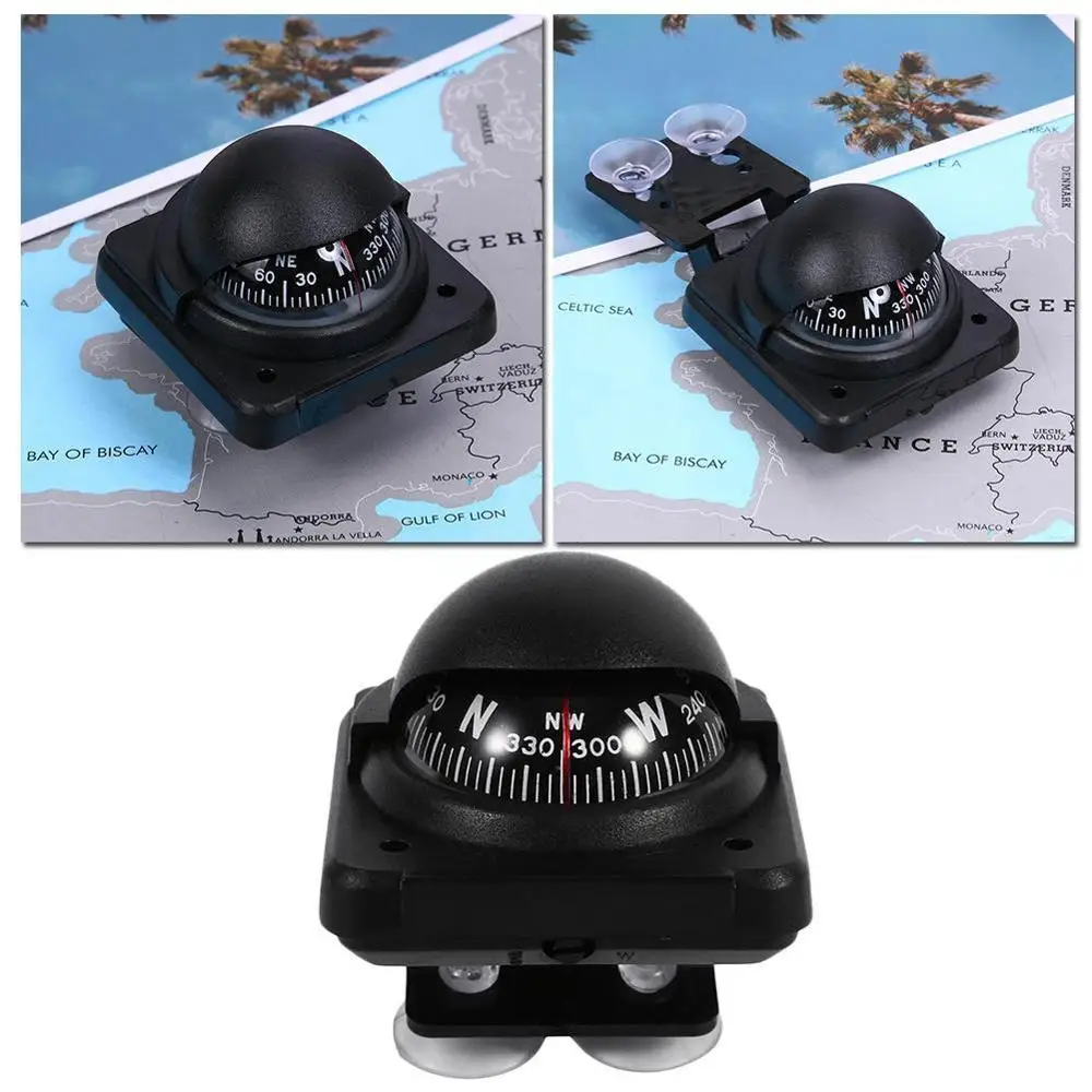 Marine Compass Ball Navigation For Boat Car Truck Dashboard Magnetic Portable M5X2 Accurate Vehicle Adjustable Dashboard Y7A3