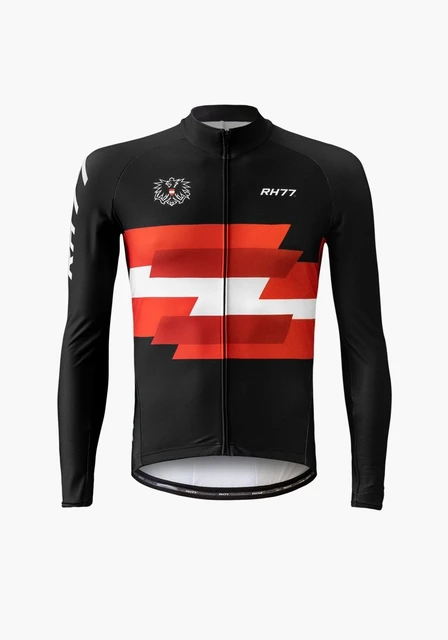 Rh77 ciclismo wear novo inverno lã térmica camisa de manga longa