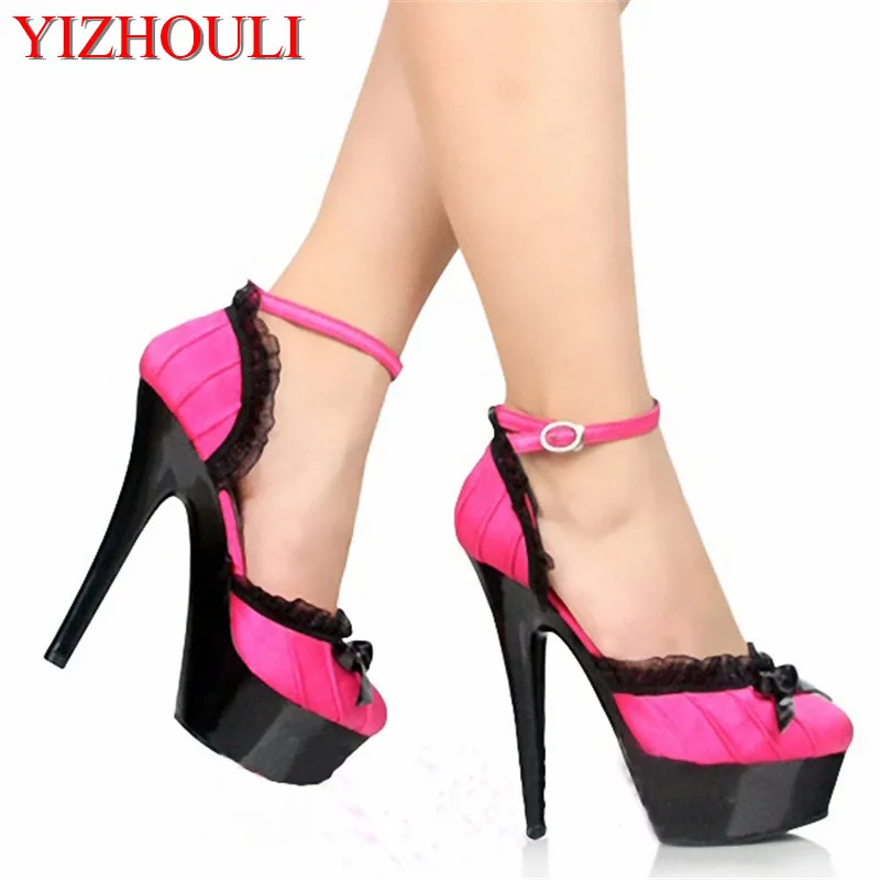 Sexy bag women\'s shoes/nightclub dancing shoes /15CM high heel lacquer single shoes, model banquet dancing shoes