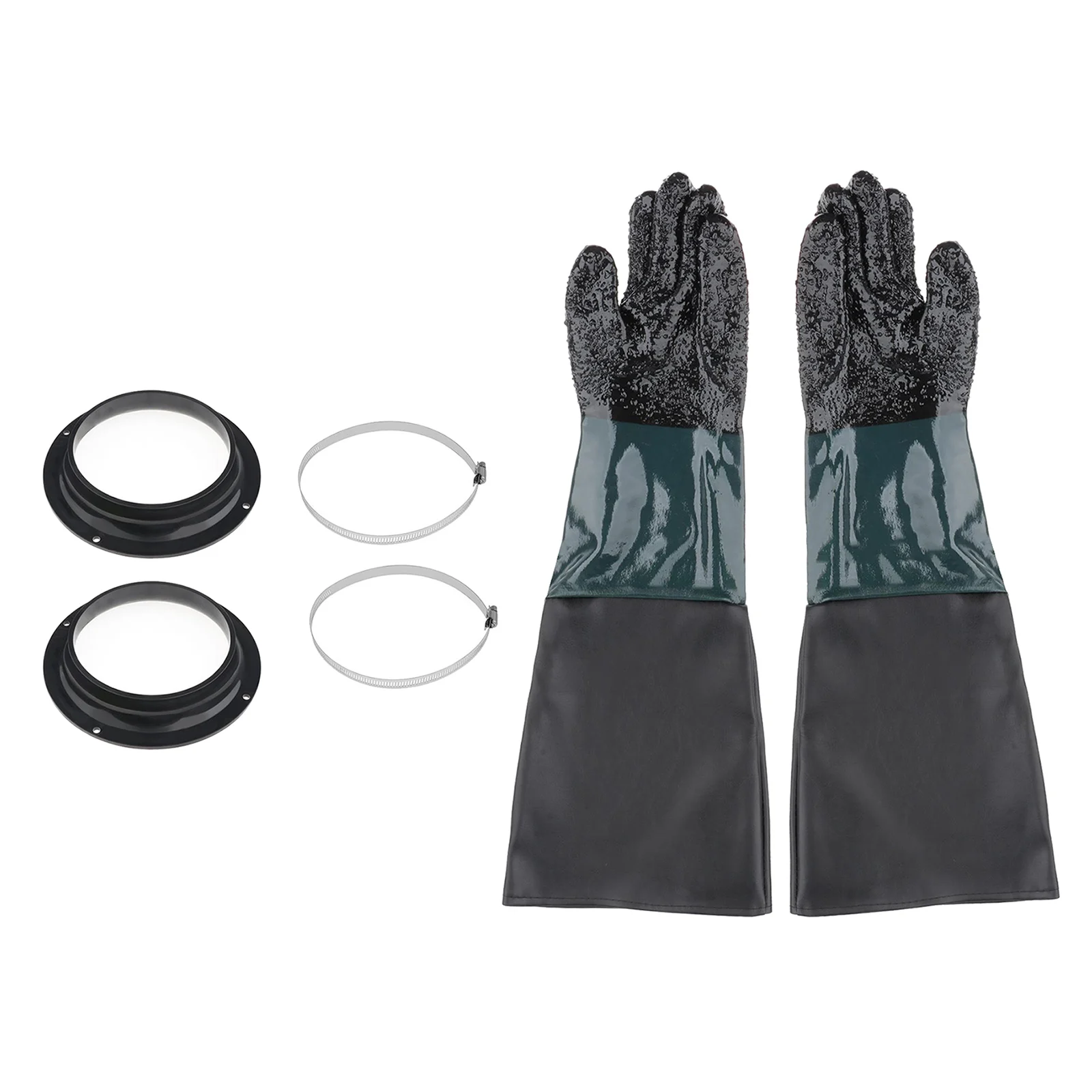 Imagem -04 - Luvas de Jateamento para Armários de Jateamento de Areia Luvas de Sandblaster de 23.6 Polegadas para o Modelo 60 90 110 260 Armário de Jateamento de Areia