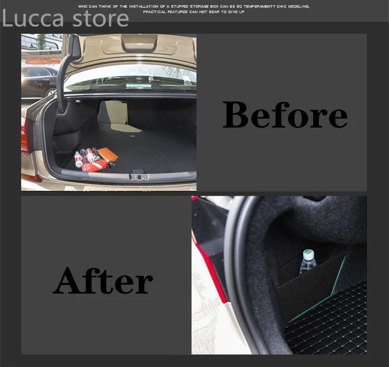 For Volvo S60 XC60 S90 XC40 V60 Car Storage Partitions Both Sides Trunk Storage Organizer Modification Interior Decoration