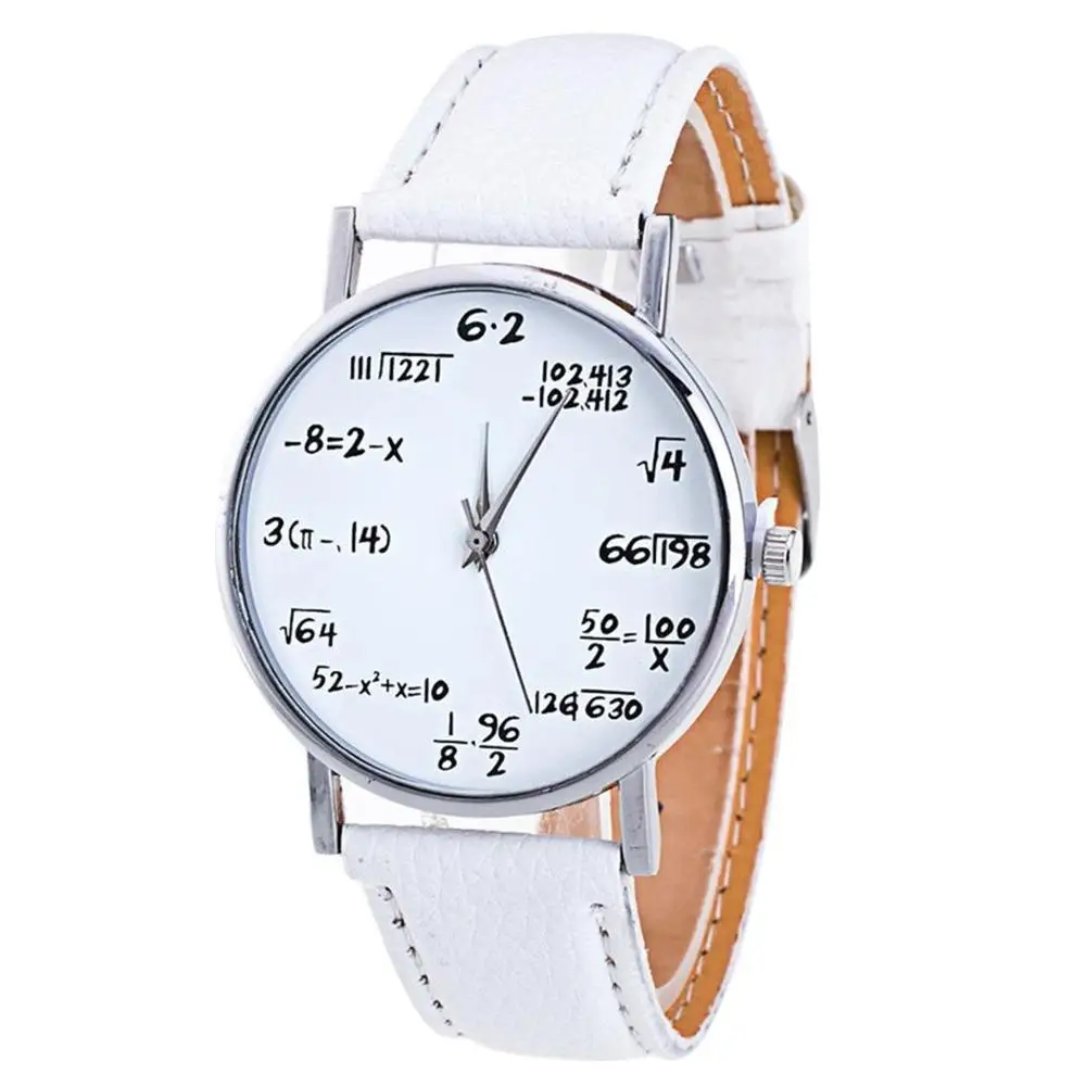 Fashion Women Watch Ladies Watches Leather Band Quartz Wristwatches Women Mathematical Formula Watch Reloj Mujer relogio mulher