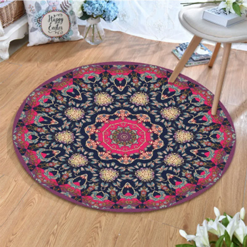 

Decor Rugs Non-slip American Retro Round Large Lounge Rug Floor Mat Living Room Bathroom Kitchen Living Room Bedroom Carpet