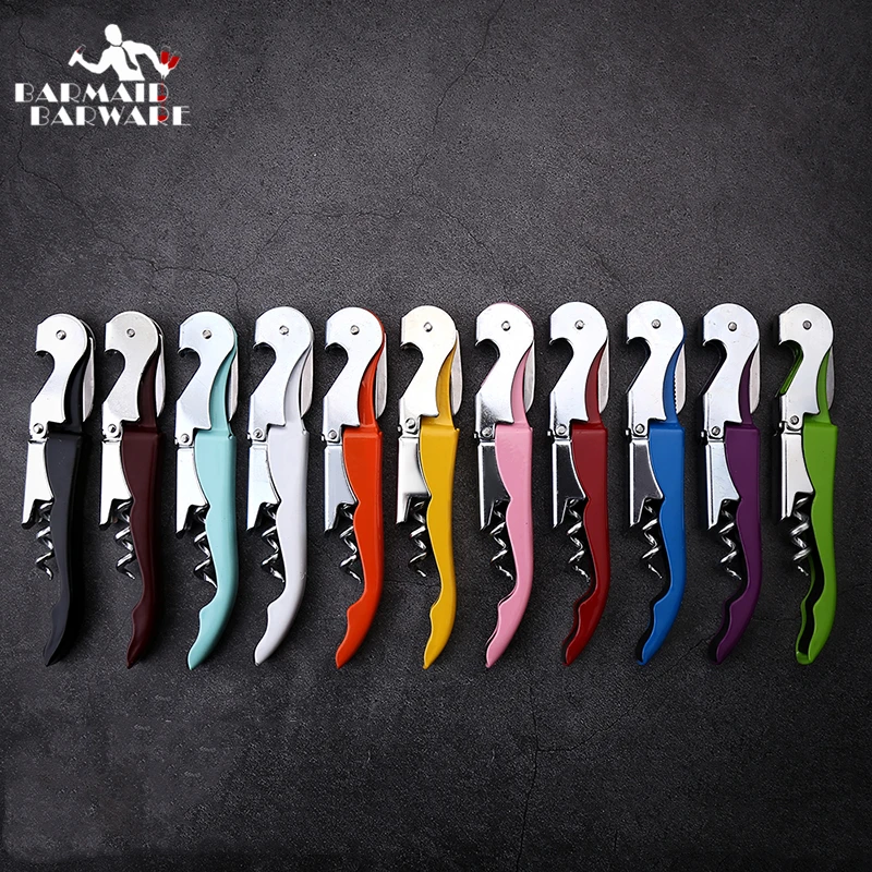 11 Colors Wine Beer Bottle Opener Corkscrew Professional Double Hinge Waiters Wine Bottle Beer Cap Opener Bar Tool