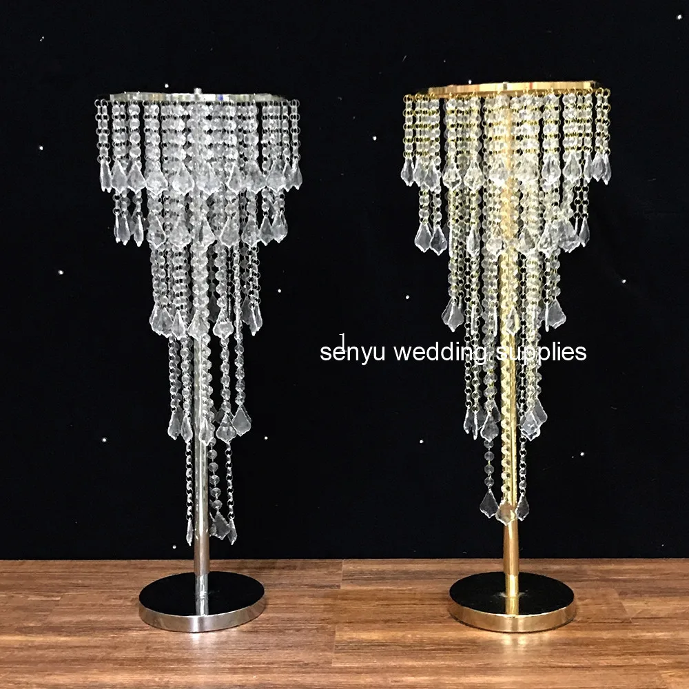 10pcs 70-100cm Sliver Gold Clear Geometric Rectangular Wedding Metal Plinth Flowers Stand Table Decoration Props